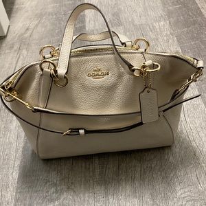 Coach bag purse cream color
